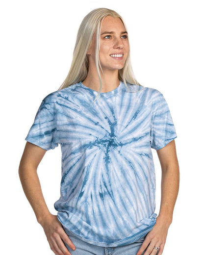 Dyenomite Cyclone Pinwheel Tie-Dyed T-Shirt 200CY #colormdl_Manhattan