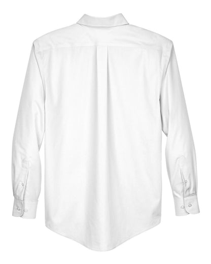 Devon & Jones Men's Tall Crown Collection® Broadcloth Woven Dress Shirt D620T #color_White