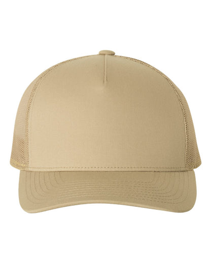YP Classics Five-Panel Retro Trucker Cap 6506 #color_Khaki