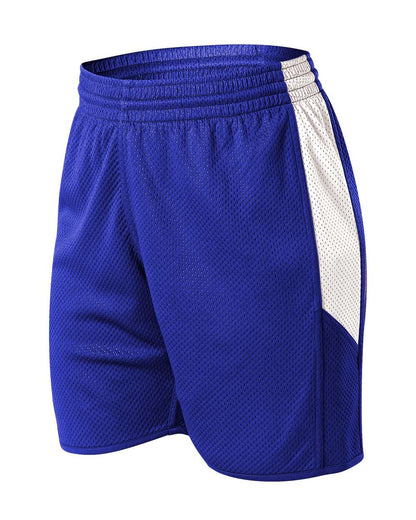 Alleson Athletic Women's Single Ply Reversible Shorts 589PSPW #color_Royal/ White