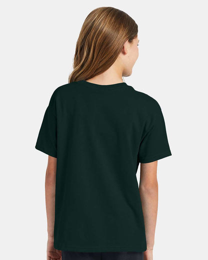 Hanes Ecosmart™ Youth T-Shirt 5370 #colormdl_Deep Forest