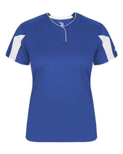 Alleson Athletic Women's Striker Placket 6176 #color_Royal/ White