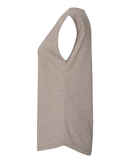 Next Level Women's Festival Sleeveless Deep V-Neck T-Shirt 5040 #color_Ash