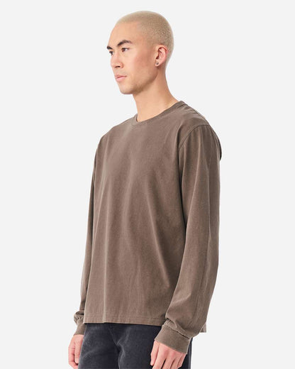 BELLA + CANVAS Unisex Heavyweight Garment-Dyed Long Sleeve Tee 4851GD #colormdl_Washed Cocoa