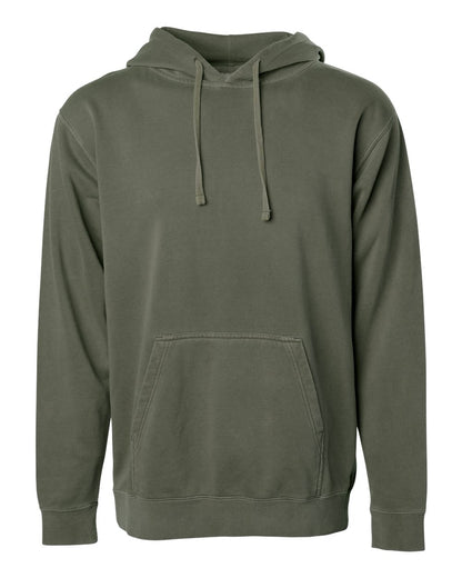 Independent Trading Co. Unisex Midweight Pigment-Dyed Hooded Sweatshirt PRM4500 #color_Pigment Army