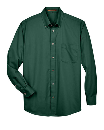 Harriton Men's Easy Blend™ Twill Shirt M500 #color_Hunter