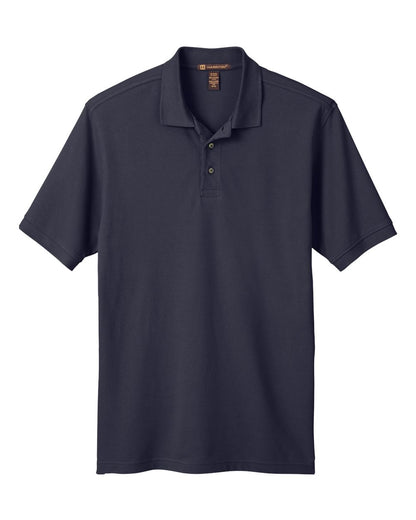 Harriton Men's Tall Cotton Pique Polo M200T #color_Navy