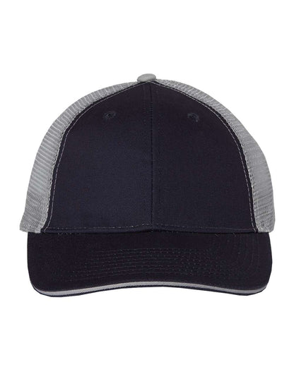 Valucap Sandwich Trucker Cap S102 #color_Navy/ Grey