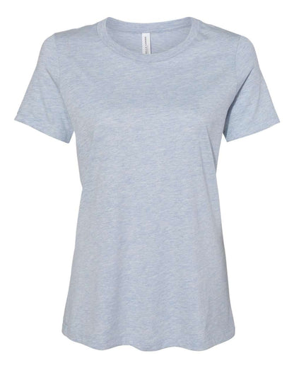 BELLA + CANVAS Women’s Relaxed Fit Heather CVC Tee 6400CVC #color_Heather Prism Blue