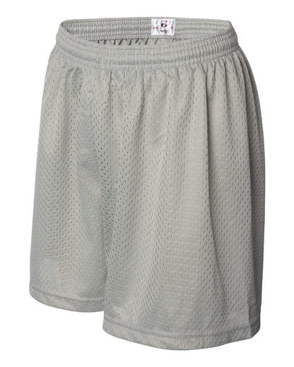 Badger Women's Pro Mesh 5" Shorts with Solid Liner 7216 #color_Silver