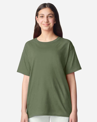 Gildan Youth Light Cotton T-Shirt 3000B #colormdl_Military Green