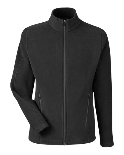 Devon & Jones Men's CrownLux Performance® Fleece Full-Zip Jacket DG730 #color_Black