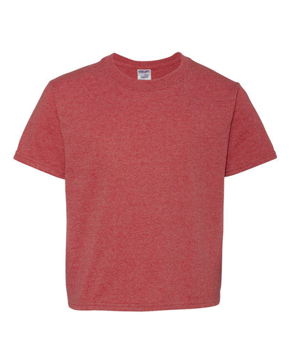JERZEES Youth Dri-Power® 50/50 T-Shirt 29BR #color_Vintage Heather Red