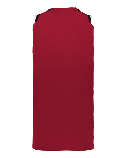 Alleson Athletic Women's Retro Basketball Jersey A55000 #color_Red/ Black/ White