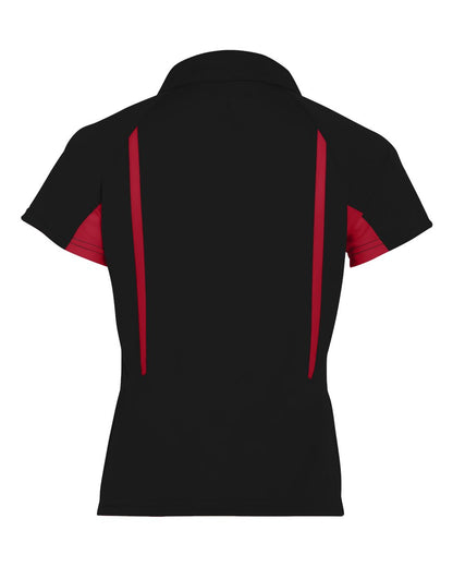 Holloway Women's Two-Tone Avenger Polo 222730 #color_Black/ Scarlet