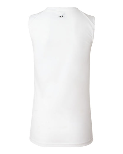 Badger Women's B-Core Sleeveless T-Shirt 4163 #color_White