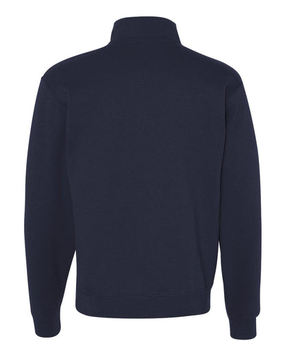 JERZEES Unisex Nublend® Cadet Collar Quarter-Zip Sweatshirt 995MR #color_J. Navy