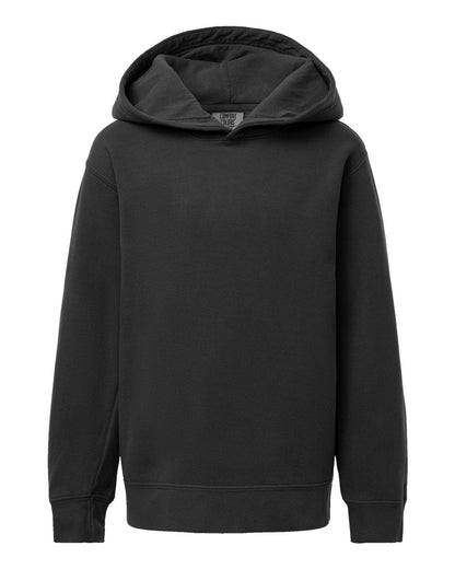 Comfort Colors Youth Garment-Dyed Lightweight Fleece Hooded Sweatshirt 1467Y #color_Black