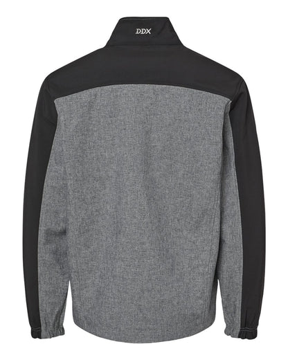 DRI DUCK Men's Tall Motion Soft Shell Jacket 5350T #color_Black Heather/ Black