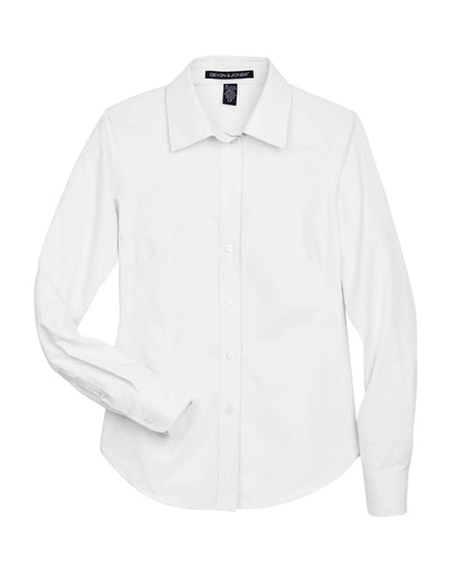 Devon & Jones Women's Crown Collection® Oxford Woven Dress Shirt D630W #color_White