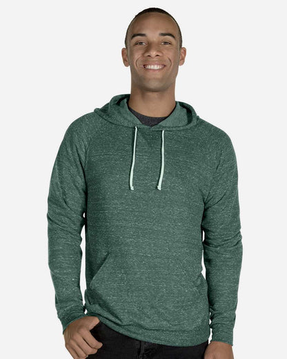 JERZEES Unisex Snow Heather French Terry Raglan Hooded Sweatshirt 90MR #colormdl_Forest Green