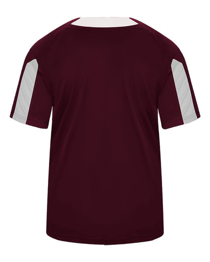 Alleson Athletic Men's Striker Placket 7976 #color_Maroon/ White