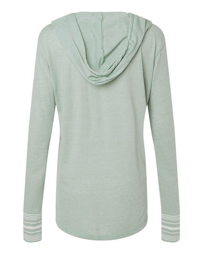 MV Sport Women's Heathered Jersey Hooded Tunic W19439 #color_Greenstone