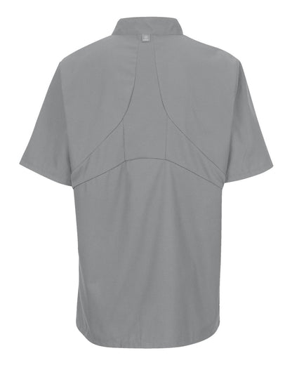 Chef Designs Mimix™ Short Sleeve Chef Coat with OilBlok 046X #color_Grey