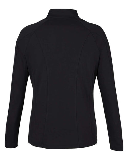 CORE365 Women's Origin Performance Pique Quarter-Zip Pullover CE418W #color_Black/ Carbon