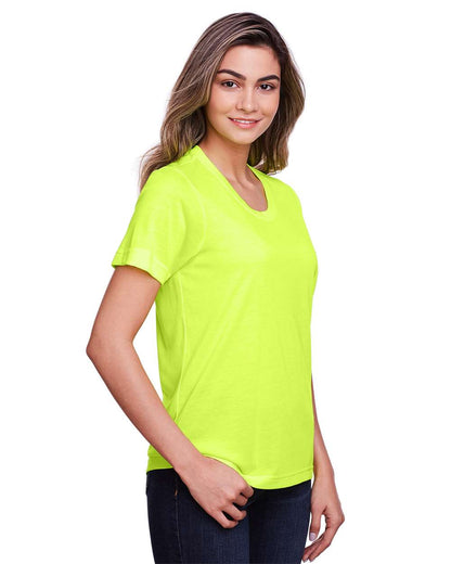 CORE365 Women's Fusion ChromaSoft™ Performance T-Shirt CE111W #colormdl_Safety Yellow