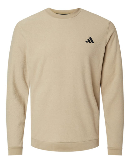 Adidas Men's Terry Loop Crewneck Sweatshirt A586 #color_Hemp