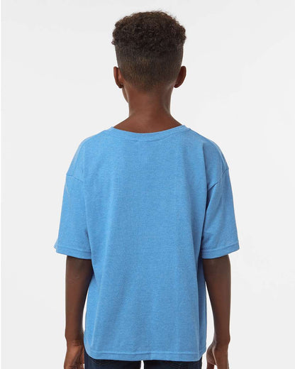 M&O Youth Gold Soft Touch T-Shirt 4850 #colormdl_Heather Turquoise