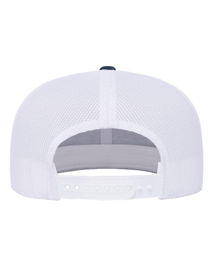 YP Classics Retro High Profile Trucker Cap 6609 #color_Navy/ White