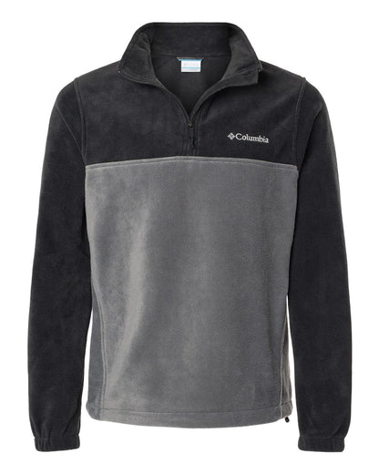 Columbia Steens Mountain™ Fleece Quarter-Zip Pullover 162019 #color_Black/ Grill