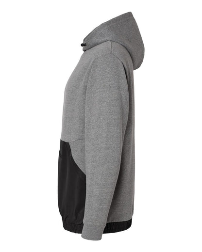 MV Sport Unisex Mixed Media Hooded Sweatshirt 23112 #color_Graphite/ Black