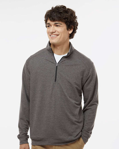J. America Men's Omega Stretch Quarter-Zip Pullover 8434 #colormdl_Charcoal Triblend