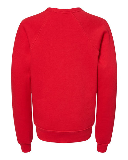 BELLA + CANVAS Youth Sponge Fleece Crewneck Sweatshirt 3901Y #color_Red