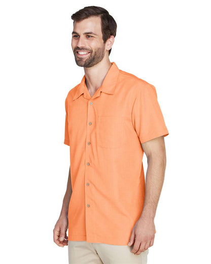 Harriton Men's Barbados Textured Camp Shirt M560 #colormdl_Nectarine