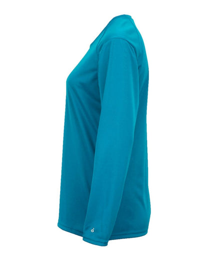 Badger Women's B-Core Long Sleeve T-Shirt 4164 #color_Electric Blue