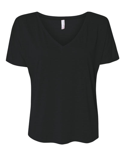 BELLA + CANVAS Women’s Slouchy V-Neck Tee 8815 #color_Black