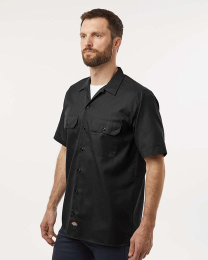 Dickies Short Sleeve Work Shirt - Tall Sizes 2574T #colormdl_Black