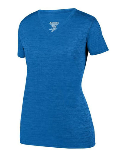 Augusta Sportswear Women's Shadow Tonal Heather Training V-Neck T-Shirt 2902 #color_Royal