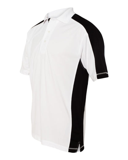 Sierra Pacific Men's Colorblocked Moisture Free Mesh Polo 0465 #color_White/ Black