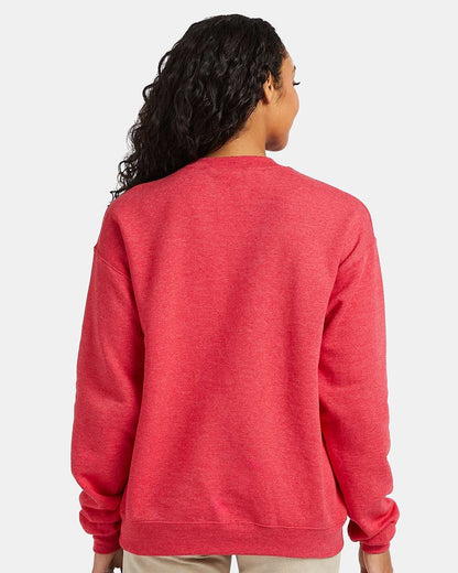 Hanes Unisex EcoSmart® Crewneck Sweatshirt P160 #colormdl_Heather Red