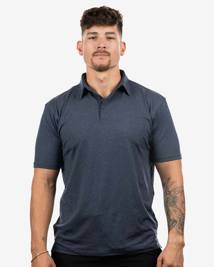 Burnside Men's Dawn to Dusk Polo 0900 #colormdl_Heather Ink Blue