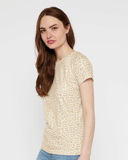LAT Women's Fine Jersey Tee 3516 #colormdl_Natural Leopard