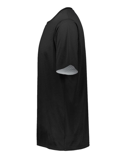 Augusta Sportswear Unisex Mesh Reversible Jersey 1602 #color_Black/ White
