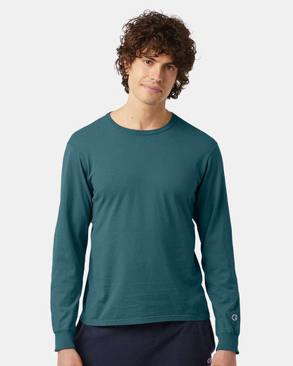 Champion Garment-Dyed Long Sleeve T-Shirt CD200 #colormdl_Cactus