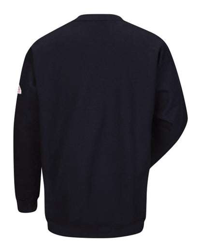 Bulwark Pullover Crewneck Sweatshirt - Cotton/Spandex Blend SEC2 #color_Navy