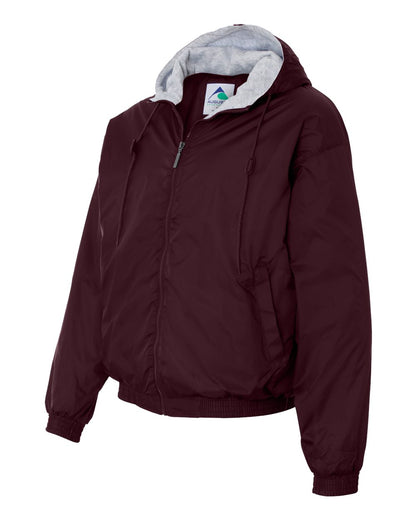 Augusta Sportswear Fleece Lined Hooded Jacket 3280 #color_Maroon